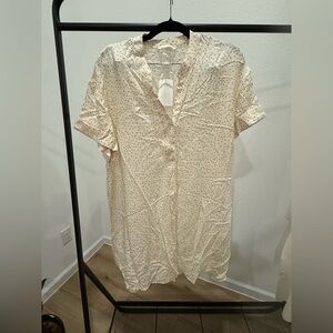 H&M Cream Polka Dot Mini Dress